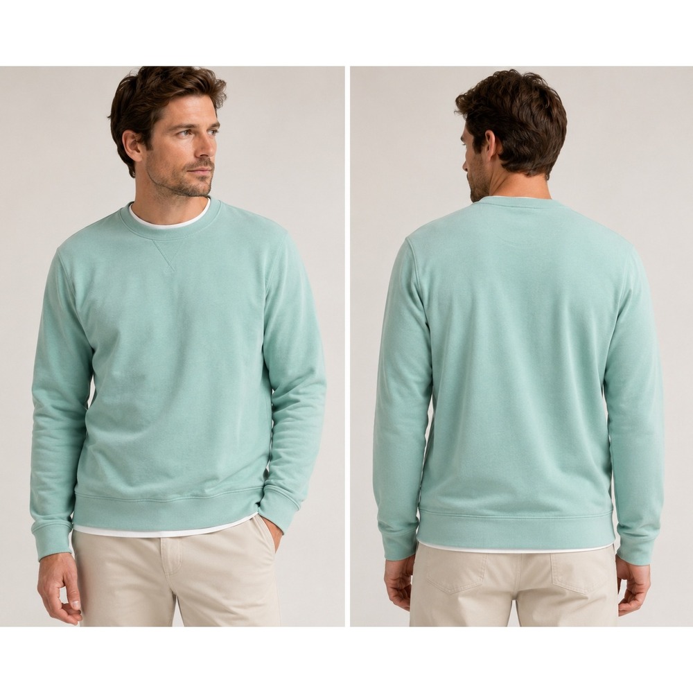 Colorful Standard Crewneck Sweatshirt Mens S Seafoam Green Organic Cotton Eco
